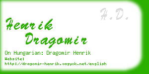 henrik dragomir business card